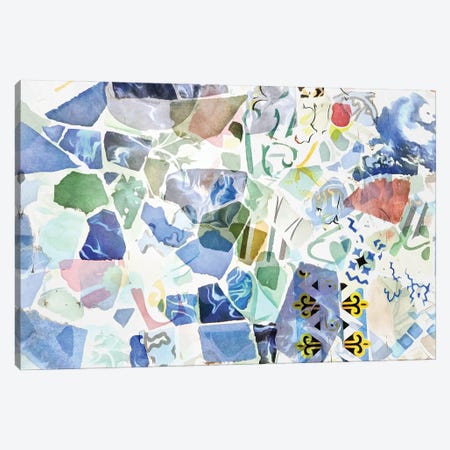 Mosaic of Barcelona X Canvas Print #AII67} by amini54 Canvas Art Print