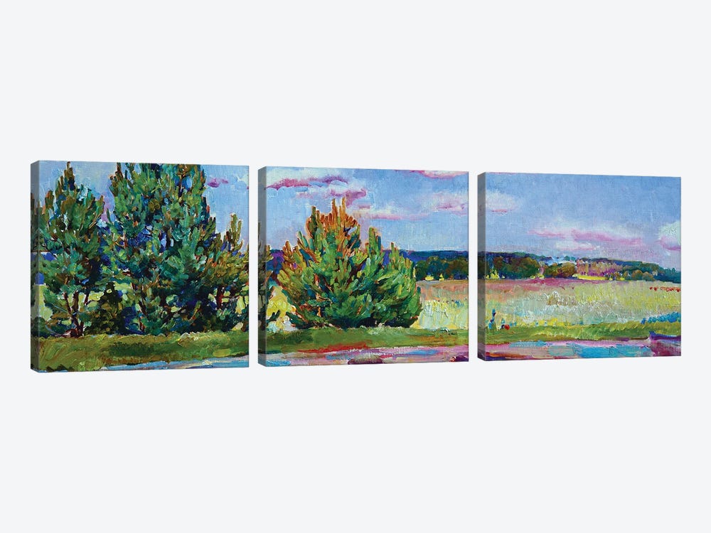 Landscape With Pines by Andrii Kutsachenko 3-piece Art Print