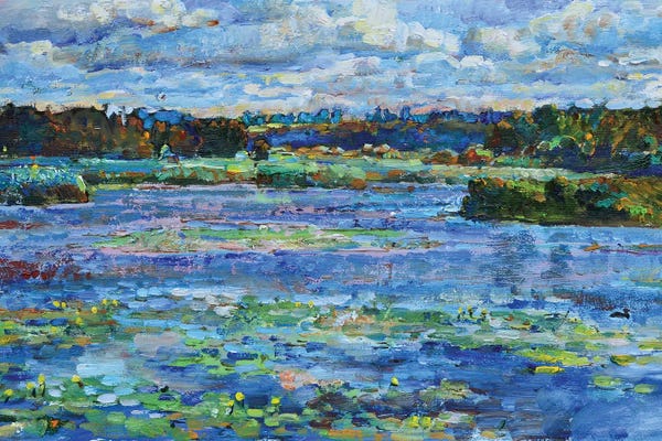 Water Lilies: Riverbank Silence by Andrii Kutsachenko