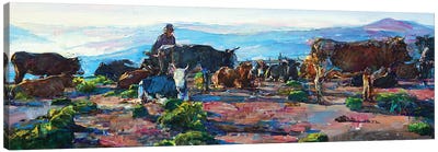 Romance In The Mountains Canvas Art Print - Farmer Art