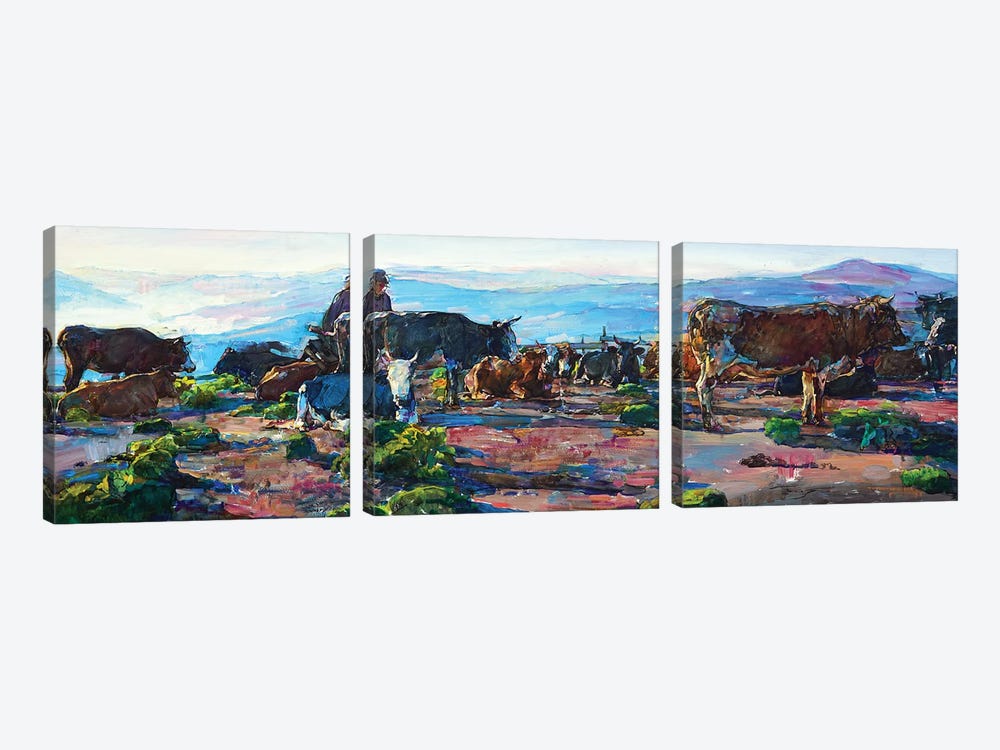 Romance In The Mountains by Andrii Kutsachenko 3-piece Canvas Art Print