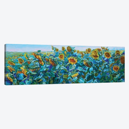 Sunny Sunflowers Canvas Print #AIK15} by Andrii Kutsachenko Canvas Art