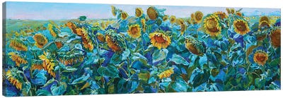 Sunny Sunflowers Canvas Art Print - Sunflower Art