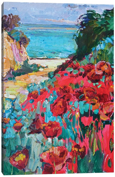 Red Poppy Flowers Canvas Art Print - Andrii Kutsachenko