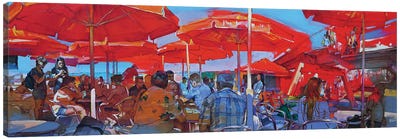 Summer In The City Canvas Art Print - Cafe Art