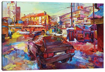 Multicolored Traffic Movement Canvas Art Print - Andrii Kutsachenko
