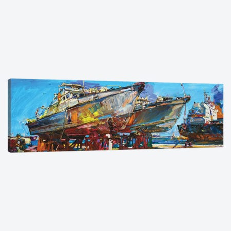 Ships Under Repair Canvas Print #AIK2} by Andrii Kutsachenko Canvas Wall Art