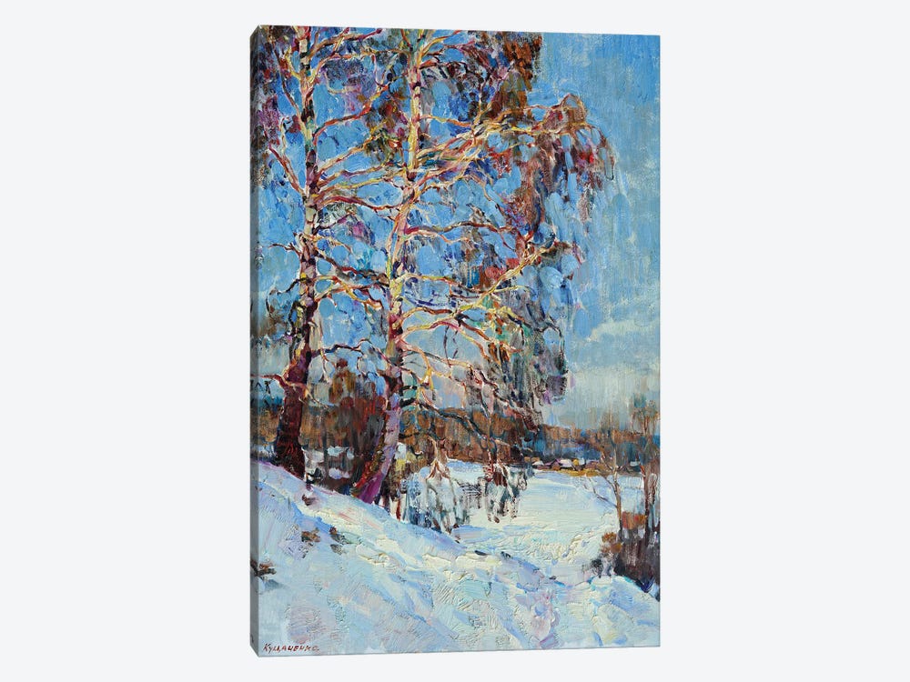 Birch Tree In The Winter by Andrii Kutsachenko 1-piece Canvas Art