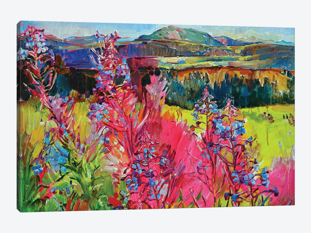 Flowers In The Mountains by Andrii Kutsachenko 1-piece Canvas Art