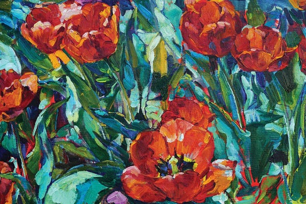 Tulips: Red Tulips Flowers by Andrii Kutsachenko