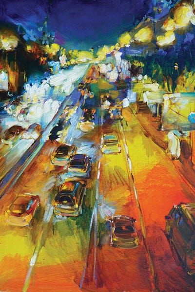 Evening City Landscape by Andrii Kutsachenko gallery poster