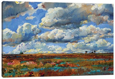 Blue Sky And Clouds Canvas Art Print - Wide Open Spaces
