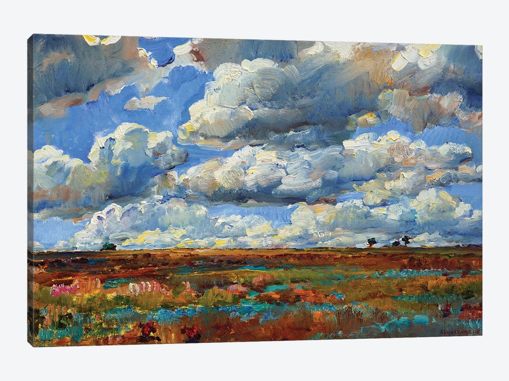 Blue Sky And Clouds by Andrii Kutsachenko 1-piece Canvas Wall Art