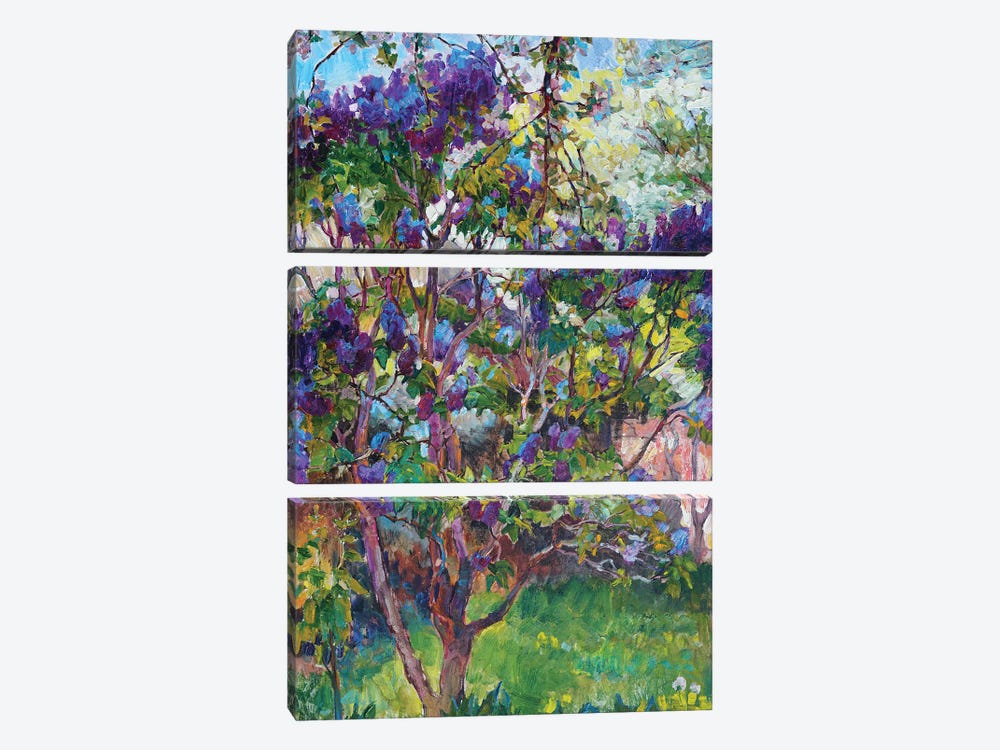 Lilac Landscape by Andrii Kutsachenko 3-piece Canvas Art Print