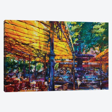 In The Cafe Canvas Print #AIK61} by Andrii Kutsachenko Canvas Artwork