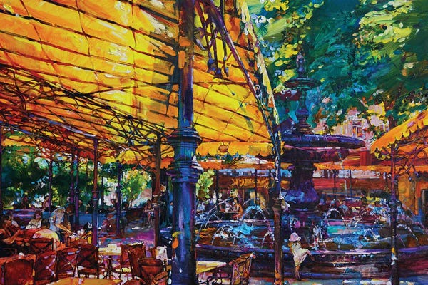 Artists From Ukraine: In The Cafe by Andrii Kutsachenko