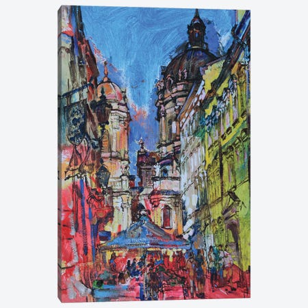 Ancient Lviv. Dominican Cathedral. Canvas Print #AIK63} by Andrii Kutsachenko Canvas Art