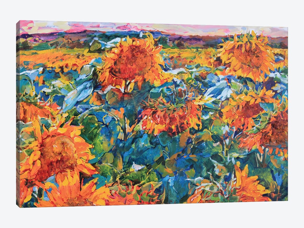 Field Of Sunflowers by Andrii Kutsachenko 1-piece Canvas Art Print