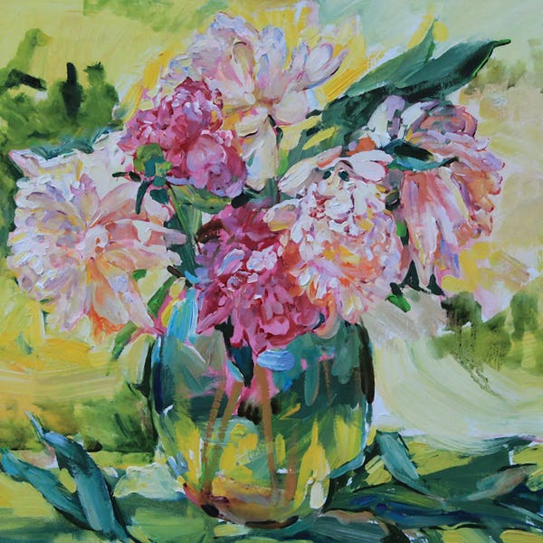 Peonies: Bouquet Of Peonies by Andrii Kutsachenko