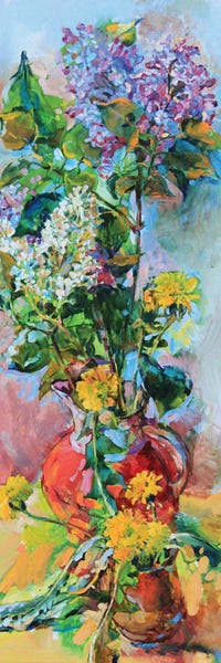 Lilacs: Purple And White Lilac by Andrii Kutsachenko