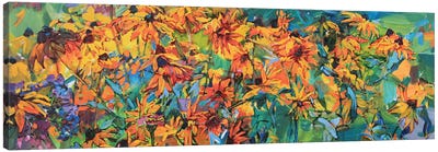 Garden Of Yellow Flowers Canvas Art Print - Garden & Floral Landscape Art