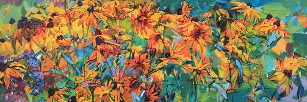 Artists From Ukraine: Garden Of Yellow Flowers by Andrii Kutsachenko