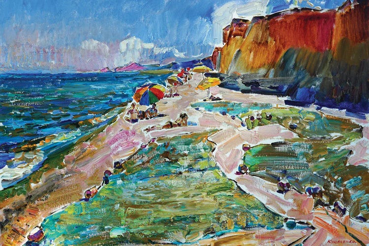 The Beach With Fishing Net by Andrii Kutsachenko wall art