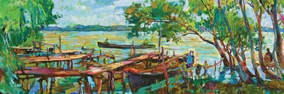 On The Danube by Andrii Kutsachenko multi panel art