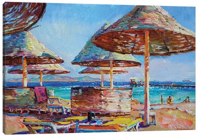 At The Sea Canvas Art Print - Andrii Kutsachenko