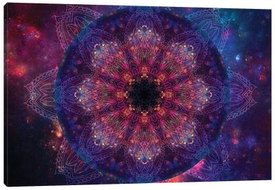 Galactic Vision Canvas Art Print - Purple Art