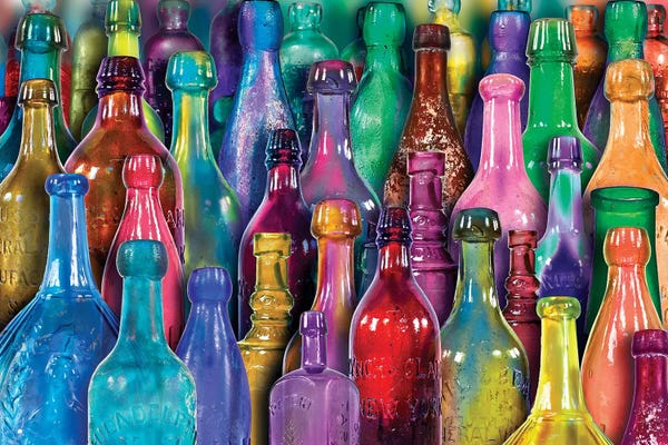 Pop Culture: Colorful Glass Bottles by Aimee Stewart
