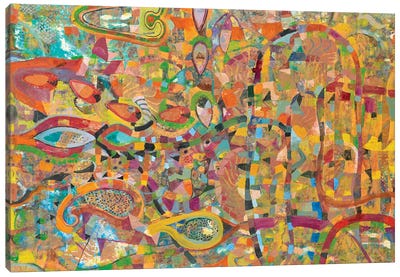 Patterns And Conversation Canvas Art Print - Alise Loebelsohn