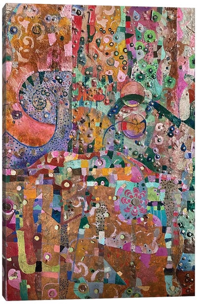Beads In Orange Canvas Art Print - Alise Loebelsohn