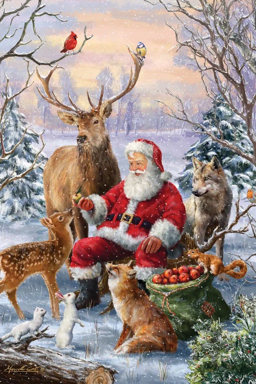 Santa Animals by Ali Corti wall art