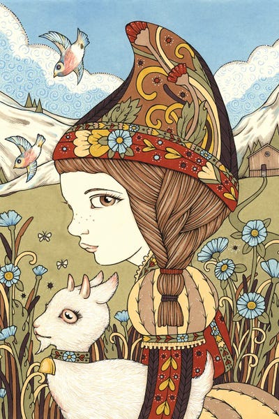 Heidi by Anita Inverarity multi panel art