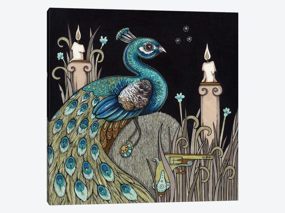 Mrs Peacock by Anita Inverarity 1-piece Canvas Print