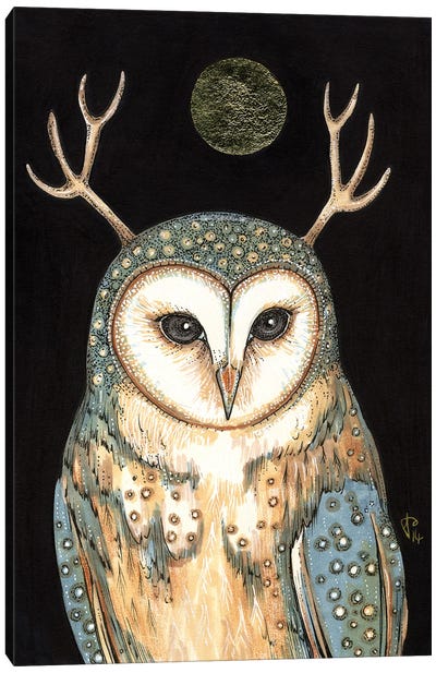 Owl Spirit Canvas Art Print - Natural Meets Mythical