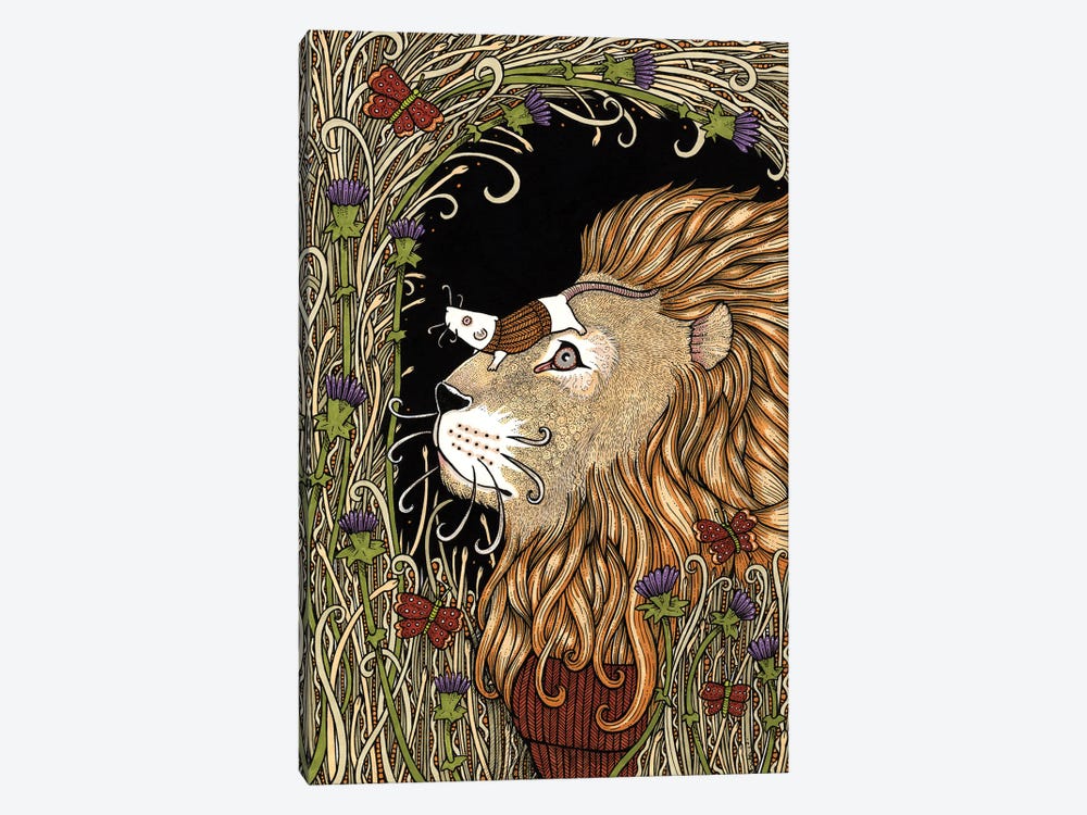 The Lion And The Mouse by Anita Inverarity 1-piece Canvas Print