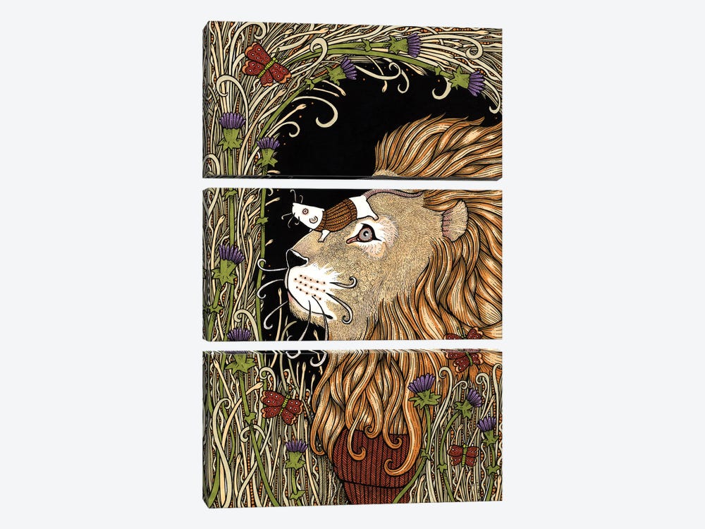The Lion And The Mouse by Anita Inverarity 3-piece Art Print