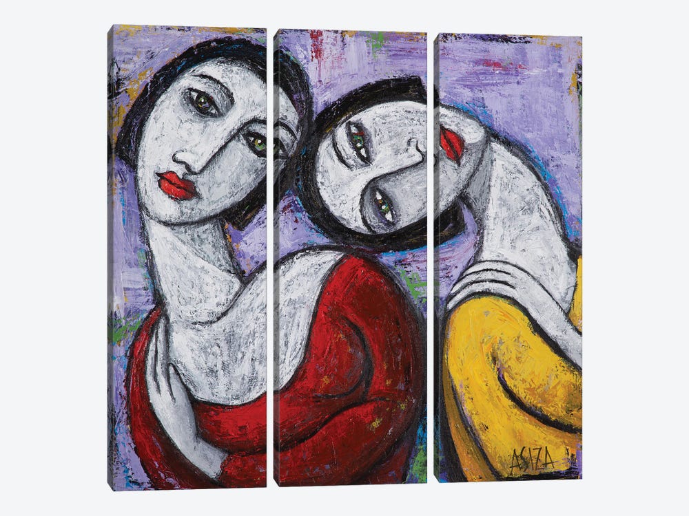 Lean On Me by ASIZA 3-piece Canvas Print