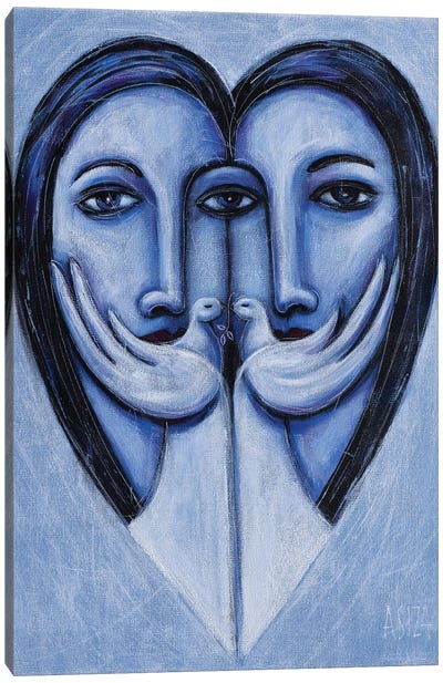 Love And Peace Canvas Art Print - Jordy Blue