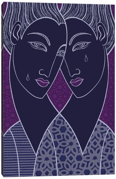Melancolia Canvas Art Print - Purple Art