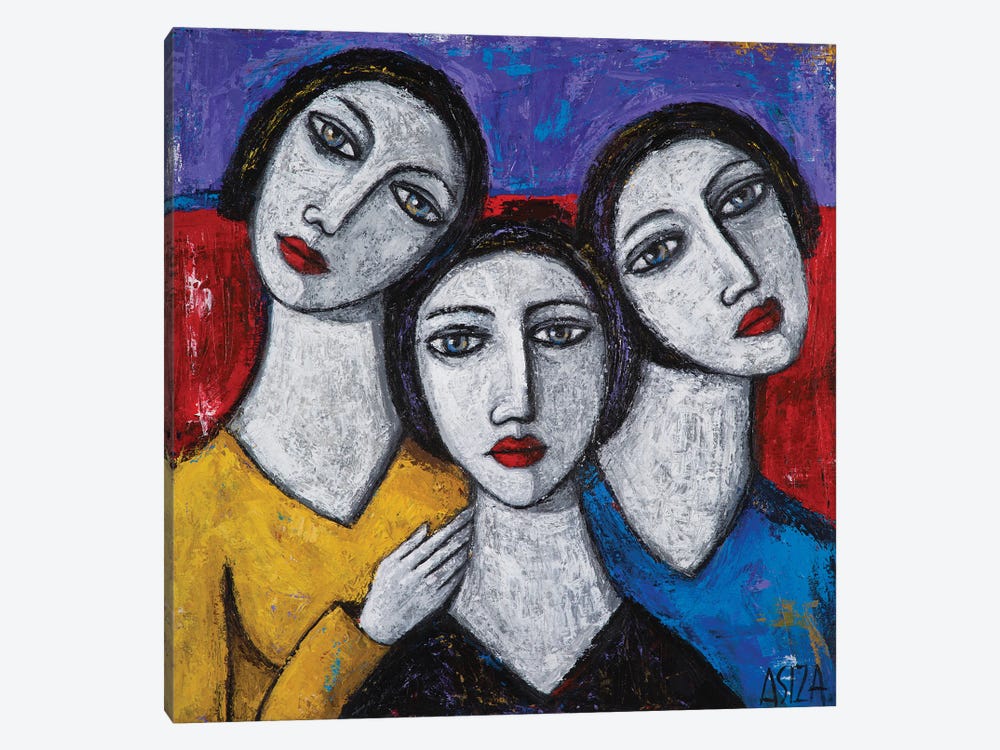 Mother And Daughters by ASIZA 1-piece Canvas Art