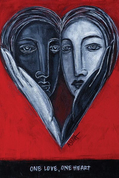 One Love by ASIZA canvas print