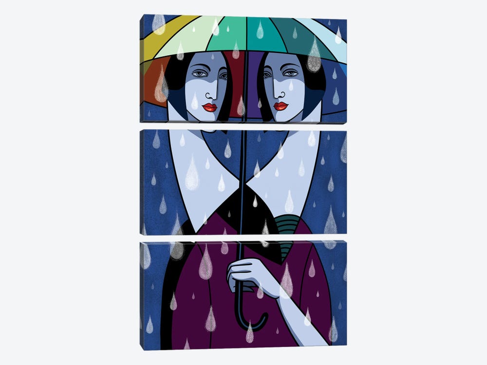 Rain by ASIZA 3-piece Canvas Print