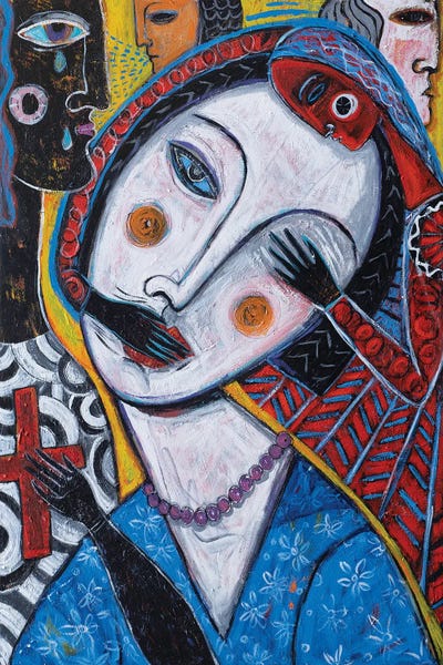 Silenced Love -Left by ASIZA framed canvas print