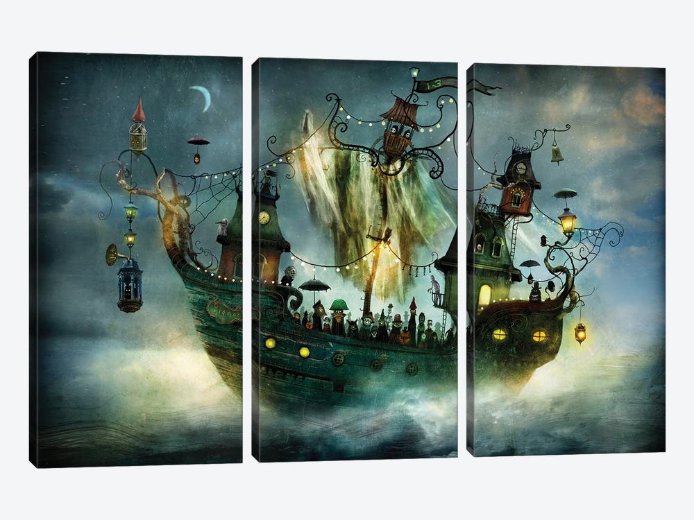 Flying Rigmor by Alexander Jansson 3-piece Canvas Art