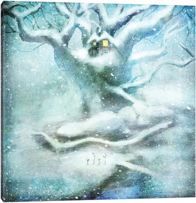 Winter Sprouts Canvas Art Print - Winter Wonderland