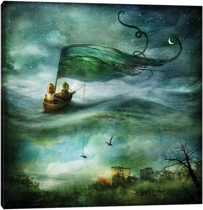 Dive Canvas Art Print - Fairytale Scenes