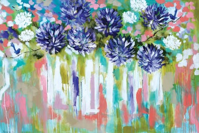 Agapanthus And Splendid Wrens by Amanda J. Brooks canvas print